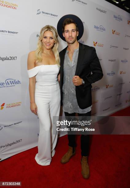 Sportscaster Charissa Thompson and actor/singer James Maslow at the 2017 Make a Wish Gala on November 9, 2017 in Los Angeles, California.