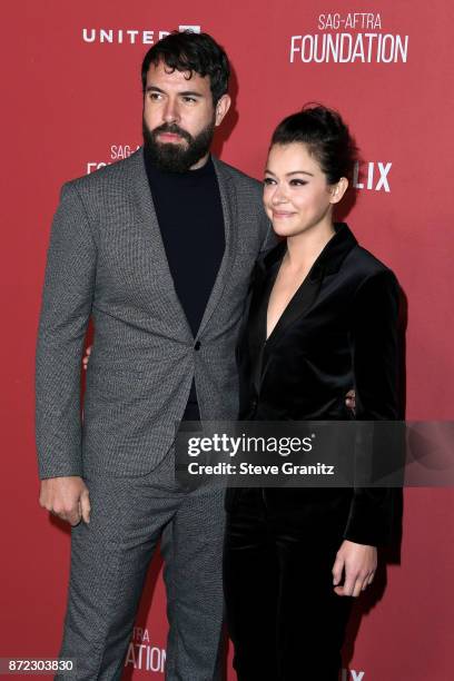 Tom Cullen and Tatiana Maslany attend the SAG-AFTRA Foundation Patron of the Artists Awards 2017 at the Wallis Annenberg Center for the Performing...