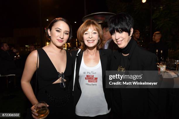 Zelda Williams, Frances Fisher and Diane Warren attend the SAG-AFTRA Foundation Patron of the Artists Awards 2017 at the Wallis Annenberg Center for...