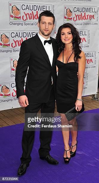 Carl Froch and Rachel Cordingley attend The Caudwell Children Butterfly Ball at Battersea Evolution on May 14, 2009 in London, England.
