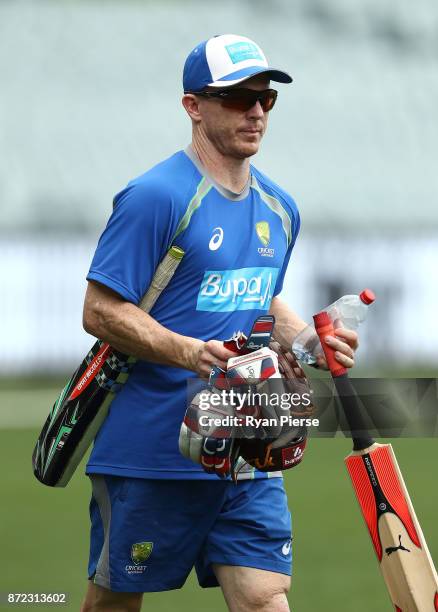 Assistant coach of CA XI Chris Rogers looks on during day three of the four day tour match between Cricket Australia XI and England at Adelaide Oval...