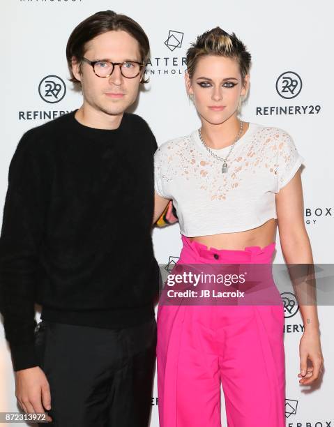 Josh Kaye and Kristen Stewart attend the premiere of Starlight Studios and Refinery29's 'Come Swim' on November 9, 2017 in Los Angeles, California.