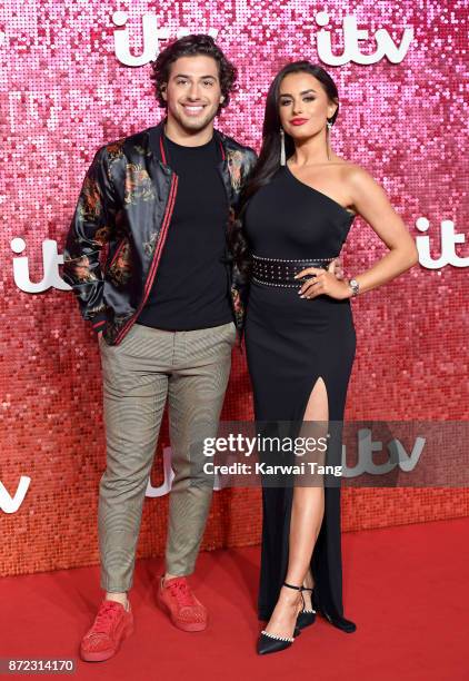 Kem Cetinay and Amber Davies attend the ITV Gala at the London Palladium on November 9, 2017 in London, England.