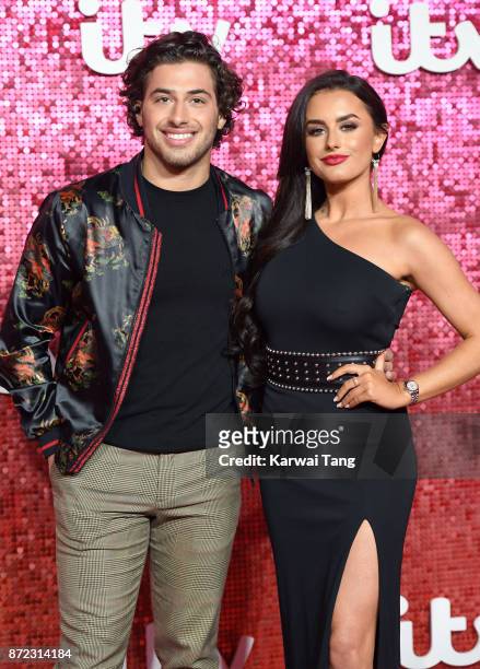 Kem Cetinay and Amber Davies attend the ITV Gala at the London Palladium on November 9, 2017 in London, England.