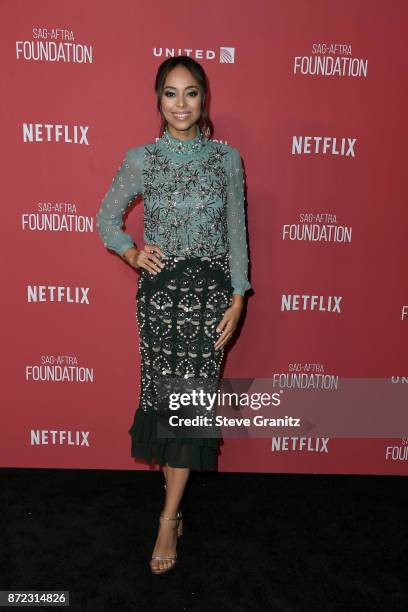 Amber Stevens West attends the SAG-AFTRA Foundation Patron of the Artists Awards 2017 at the Wallis Annenberg Center for the Performing Arts on...