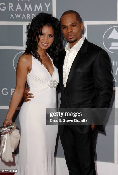 Kirk Franklin, nominee Best Contemporary R&B Gospel Album for "Hero" and Best Gospel Song for "Imagine Me" and wife Tammy