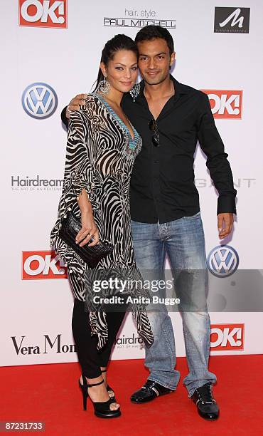 Soccer player Sofian Chahed and Rossana Alva attend the "OK! Style Award" on May 14, 2009 in Berlin, Germany.