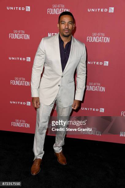 Laz Alonso attends the SAG-AFTRA Foundation Patron of the Artists Awards 2017 at the Wallis Annenberg Center for the Performing Arts on November 9,...