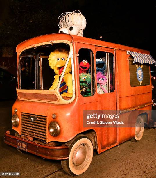 Sesame Street Characters Big Bird, Elmo, Cookie Monster, and Abby Cadabby attend HBO Premiere of Sesame Street's The Magical Wand Chase at the...