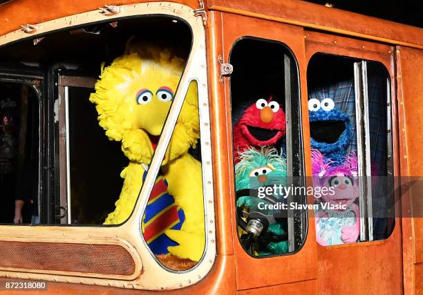 Sesame Street Characters Big Bird, Elmo, Cookie Monster, and Abby Cadabby attend HBO Premiere of Sesame Street's The Magical Wand Chase at the...