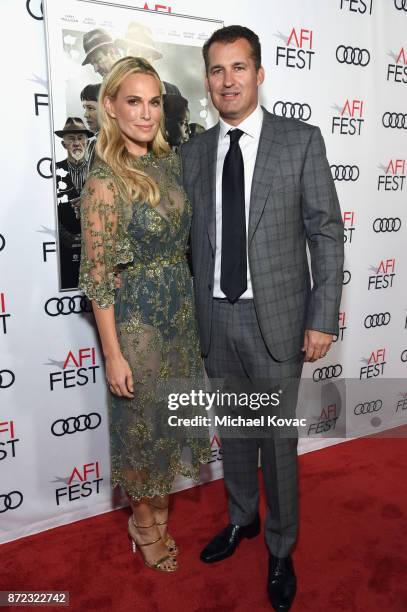 Molly Sims and Head of Original Films at Netflix Scott Stuber attend the screening of Netflix's "Mudbound" at the Opening Night Gala of AFI FEST 2017...