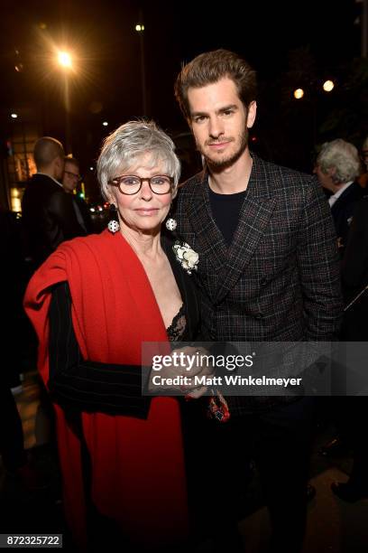 Rita Moreno and Andrew Garfield attends the SAG-AFTRA Foundation Patron of the Artists Awards 2017 at the Wallis Annenberg Center for the Performing...
