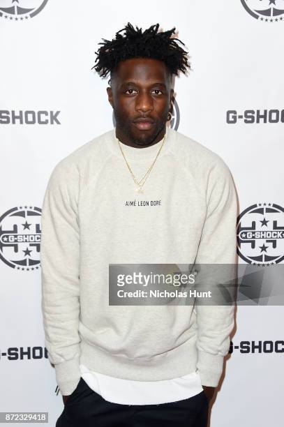 Athlete Nigel Sylvester attends the G-Shock 35th Anniversary Celebration at The Theater at Madison Square Garden on November 9, 2017 in New York City.