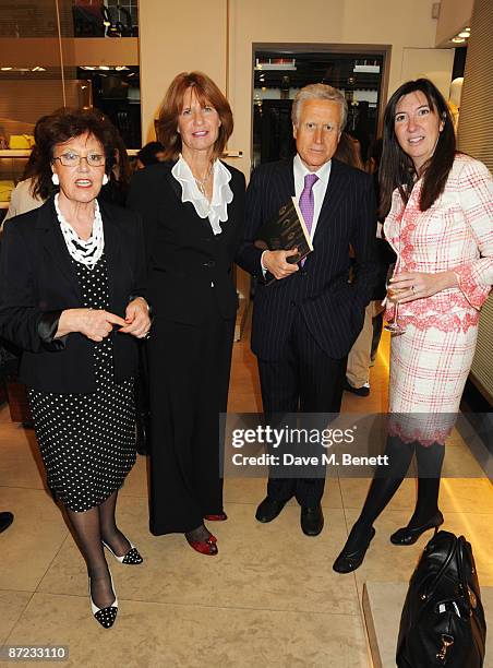 Analisa Ciabatti, Donna Sandra Aragona, HE Giancarlo Aragona, Francesca Centurione attend the Salvatore Ferragamo party to unveil a new book and...