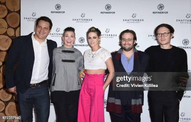 Producer Michael A. Pruss, Chief Content Officer of Refinery29, Amy Emmerich, director Kristen Stewart, producer David Shapiro, and actor Josh Kaye...