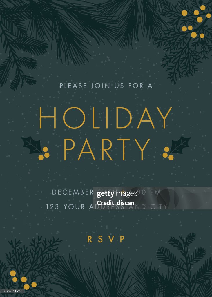 Christmas party invitation.