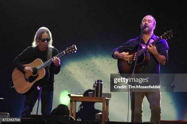 Tim Reynolds and Dave Matthews perform during Band Together Bay Area Fire Benefit Concert at AT&T Park on November 9, 2017 in San Francisco,...