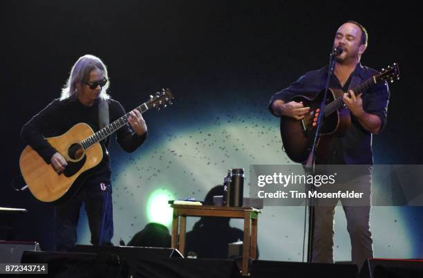 Tim Reynolds and Dave Matthews perform during Band Together Bay Area Fire Benefit Concert at AT&T Park on November 9, 2017 in San Francisco,...