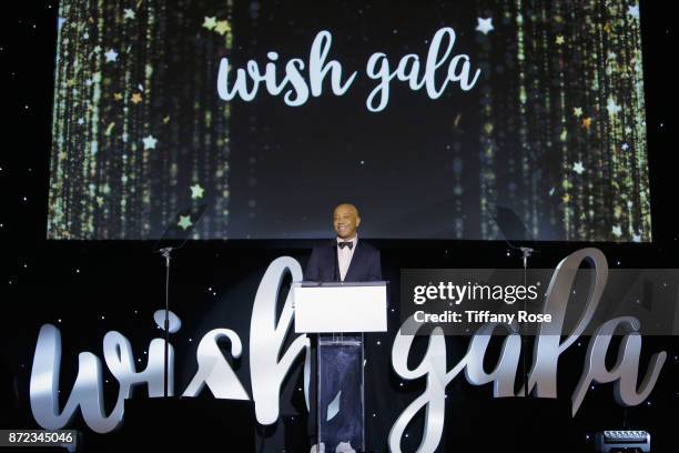 Music producer Russell Simmons speaks onstage at the 2017 Make a Wish Gala on November 9, 2017 in Los Angeles, California.