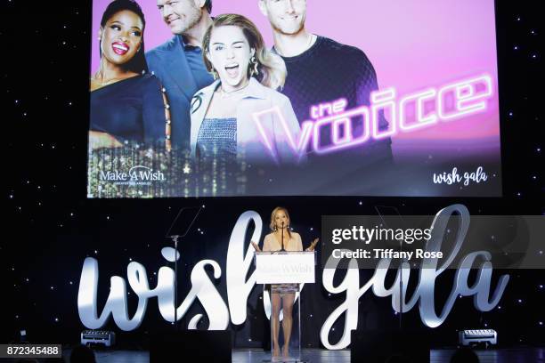 Actor Essence Atkins speaks onstage at the 2017 Make a Wish Gala on November 9, 2017 in Los Angeles, California.