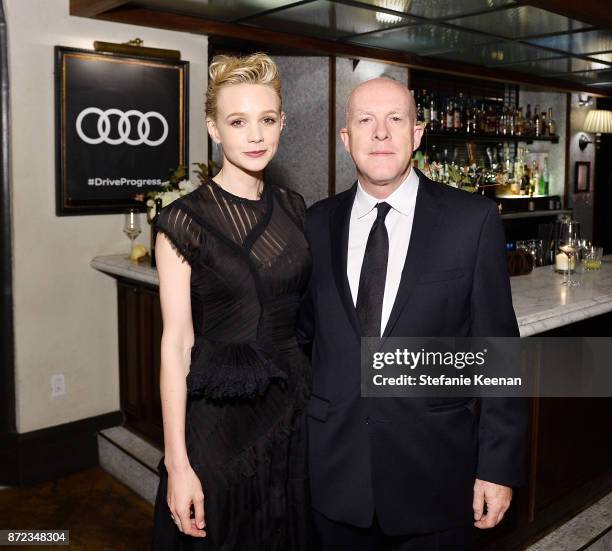Carey Mulligan and Cassian Elwes attend Audi Hosts Opening Night Dinner For AFI & Netflix "Mudbound" at Hollywood Roosevelt Hotel on November 9, 2017...