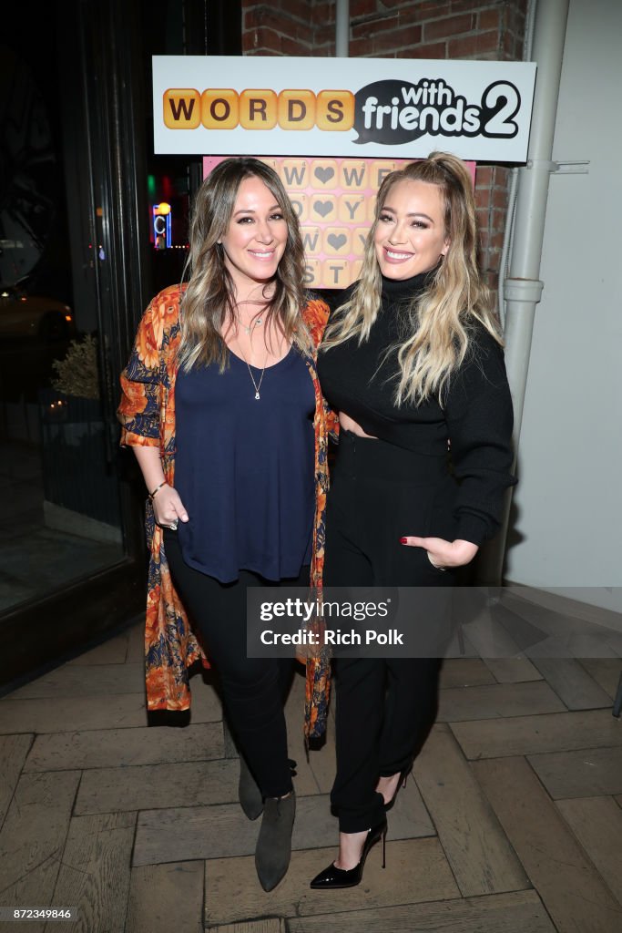 Hilary and Haylie Duff Host the Launch of Words with Friends 2 at Norah Restaurant