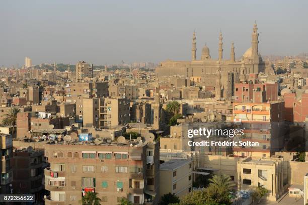 The city of Cairo. Daily life and view of the Old Cairo and the Sultan al-Nasir Muhammad ibn Qala'un Mosque is an early 14th-century mosque at the...