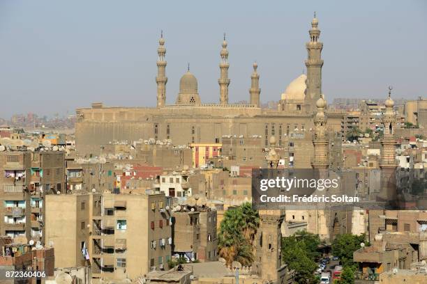 The city of Cairo. Daily life and view of the Old Cairo and the Sultan al-Nasir Muhammad ibn Qala'un Mosque is an early 14th-century mosque at the...
