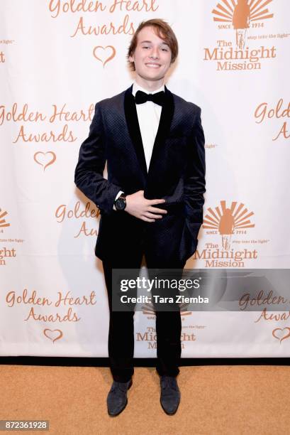 Actor C.J. Valleroy attends The Midnight Mission's Golden Heart Awards Gala at the Beverly Wilshire Four Seasons Hotel on November 9, 2017 in Beverly...