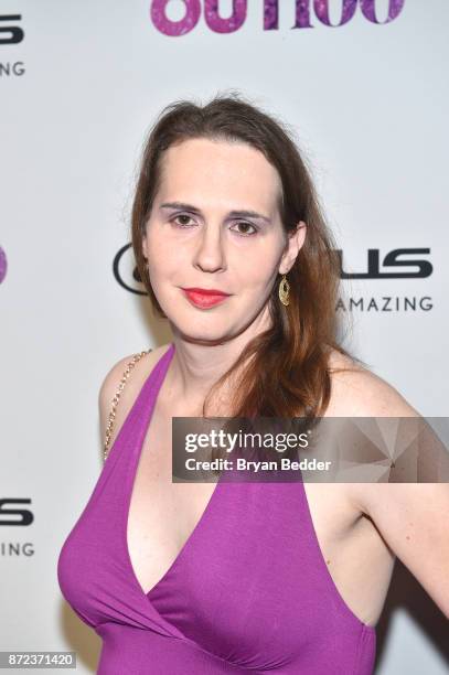 Trans Vet Mia Mason attends OUT Magazine #OUT100 Event presented by Lexus at the the Altman Building on November 9, 2017 in New York City.