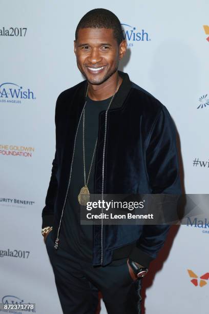 Music artist Usher attends the Make-A-Wish Greater Los Angeles 2017 Wish Gala at Hollywood Palladium on November 9, 2017 in Los Angeles, California.