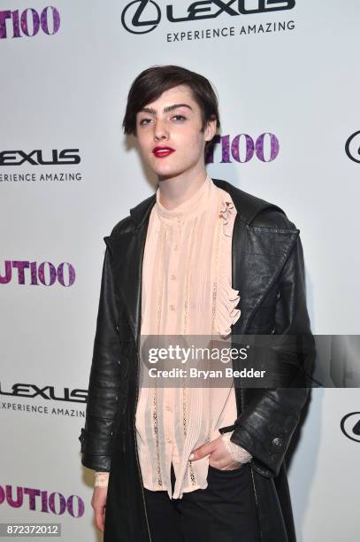 Model, trans activist Casil McArthur attends OUT Magazine #OUT100 Event presented by Lexus at the the Altman Building on November 9, 2017 in New York...