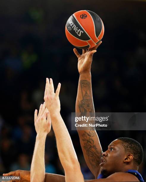 Kevin Seraphin during the match between FC Barcelona v Anadolou Efes corresponding to the week 6 of the basketball Euroleague, in Barcelona, on...