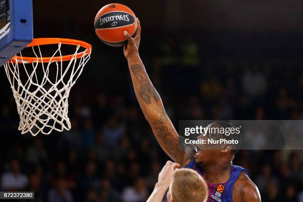 Kevin Seraphin during the match between FC Barcelona v Anadolou Efes corresponding to the week 6 of the basketball Euroleague, in Barcelona, on...