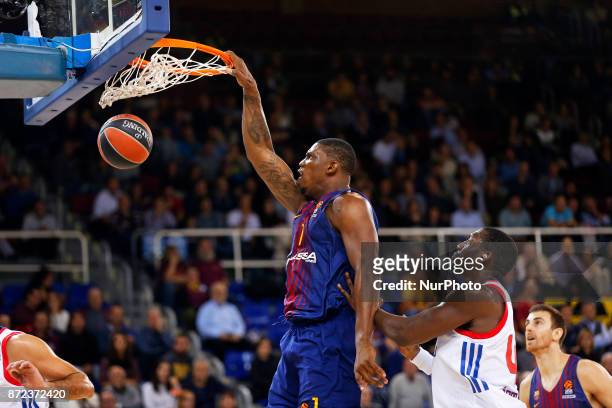 Kevin Seraphin during the match between FC Barcelona v Anadolou Efes corresponding to the week 6 of the basketball Euroleague, in Barcelona, on...