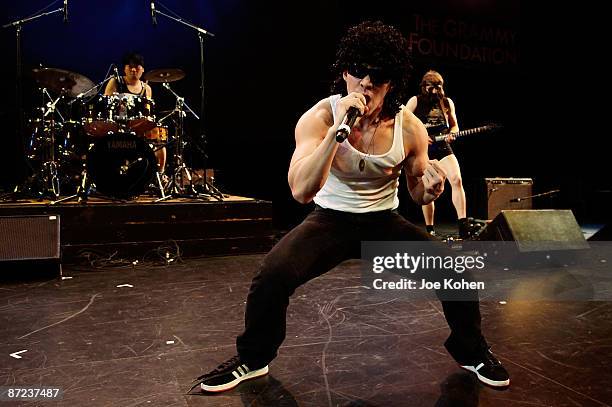 Rapper Down-Lo Mein of The Notorious MSG performs during the New York Chapter GRAMMY Career Day at Pace University on May 13, 2009 in New York City.