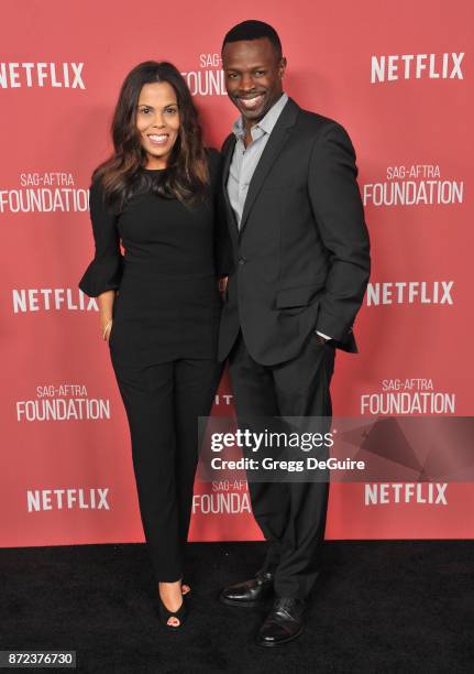 Aonika Laurent Thomas and Sean Patrick Thomas arrive at the SAG-AFTRA Foundation Patron of the Artists Awards 2017 on November 9, 2017 in Beverly...