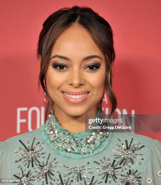 Amber Stevens West arrives at the SAG-AFTRA Foundation Patron of the Artists Awards 2017 on November 9, 2017 in Beverly Hills, California.