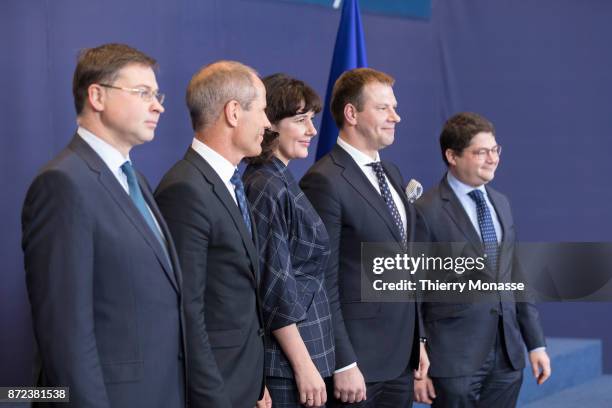 European Commissioner for Financial Stability, Financial Services and Capital Markets Union Valdis Dombrovskis, Estonain Minister of Finance Toomas...