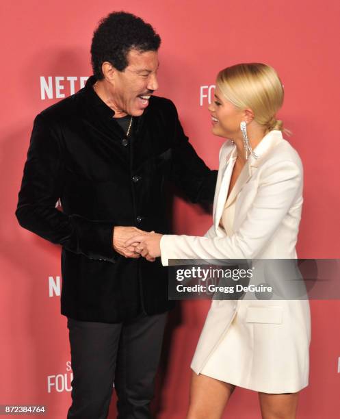 Sofia Richie and Lionel Richie arrive at the SAG-AFTRA Foundation Patron of the Artists Awards 2017 on November 9, 2017 in Beverly Hills, California.
