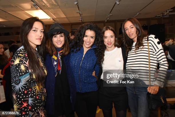 Mai Lan Chapiron, Elise Chassaing, actress Sabrina Ouazani, TV presenter Audrey Sarrat and Janane Boudili attend Stephane Kelian Pop Up Store Launch...