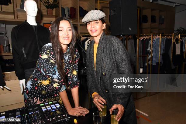Singers Mai Lan Chapiron and Lilouchante attend Stephane Kelian Pop Up Store Launch at L'Exception on November 9, 2017 in Paris, France.