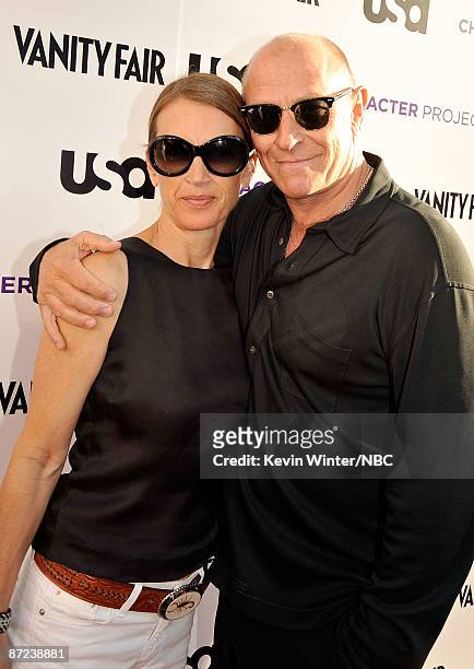 Actor Corbin Bernsen and wife Amanda Pays arrive at USA Network and Vanity Fair Celebrate Character Project held at Ace Gallery on May 14, 2009 in...