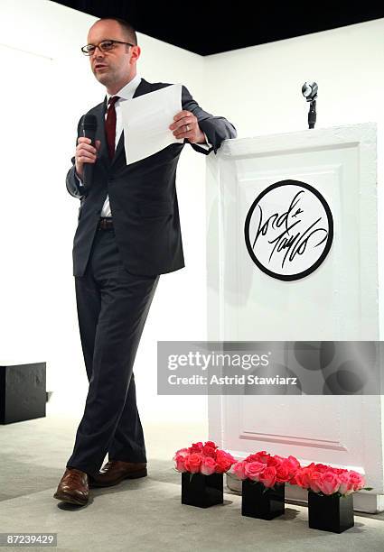 Dean of the Fashion Studies Program at Parsons School of Design, Simon Collins attends the 10th annual Parsons fashion studies line debut at the Lord...