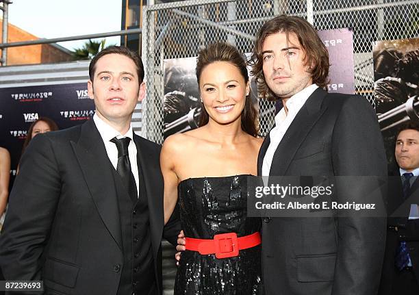 Derek Anderson, actress Moon Bloodgood and producer Victor Kubicek arrives at the premiere of Warner Bros. "Terminator Salvation" at Grauman's...