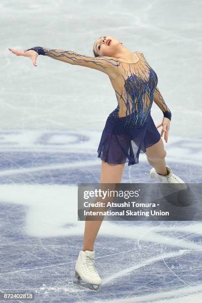 Polina Tsurskaya of Russia competes in the ladies short program during the ISU Grand Prix of Figure Skating at on November 10, 2017 in Osaka, Japan.