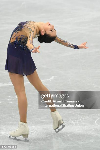 Polina Tsurskaya of Russia competes in the ladies short program during the ISU Grand Prix of Figure Skating at on November 10, 2017 in Osaka, Japan.