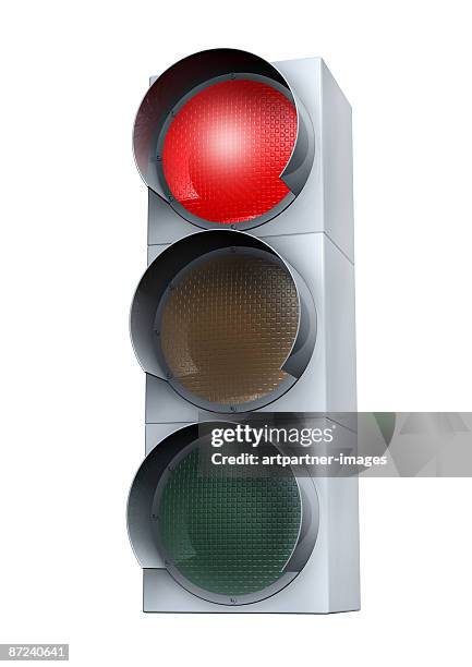 red light on white background - traffic light stock illustrations