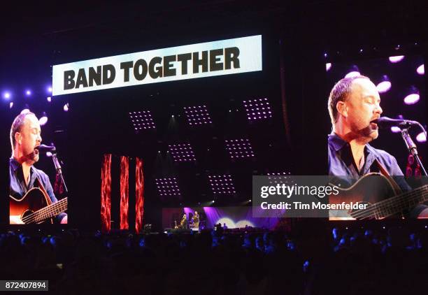 Tim Reynolds and Dave Matthews perform during Band Together Bay Area Fire Benefit Concert at AT&T Park on November 9, 2017 in San Francisco,...