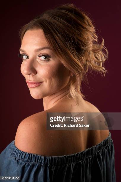 Winner of UK's Great British Bake Off in 2016, Candice Brown is photographed for the Observer on July 6, 2017 in London, England.